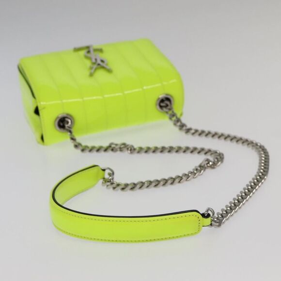 Saint Laurent Vicky Green Patent Leather Shoulder Bag (Pre-Owned) - Picture 4 of 16